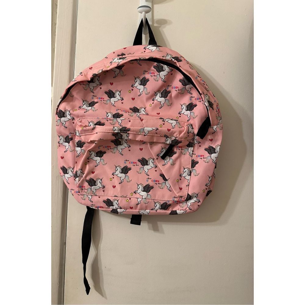 Fashion Design Girls Unicorn Print School Bag Rucksack Backpack Pink 16” NWT